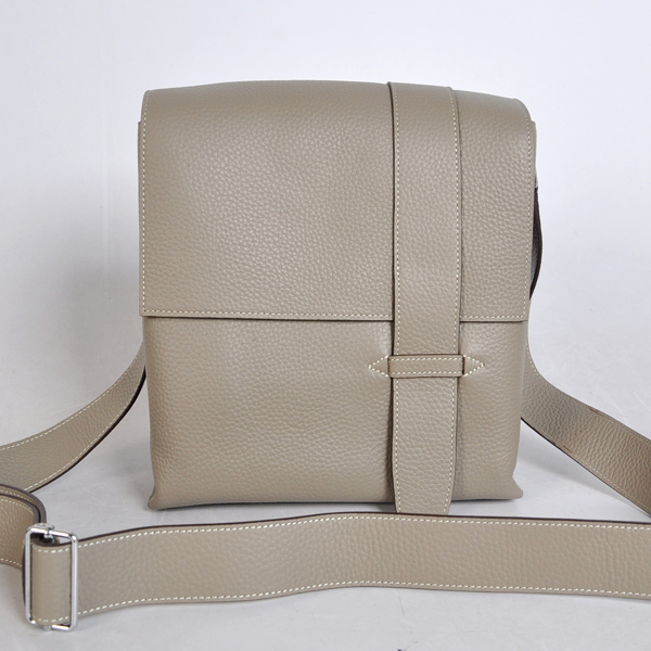 92.114 Hermes Alfred Bag in pelle clemence in grigio scuro